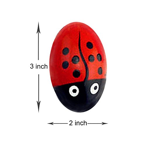 POPLAY Wooden Percussion Musical Egg Maracas Egg Shakers, 6 PCS, Random Pattern, Halloween Props