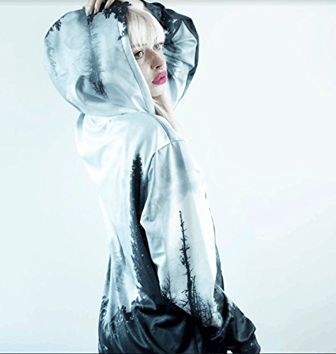 Youvimi Unisex 3d Printed Drawstring Pockets Pullover Hoodie Hooded Sweatshirt (S/M, Redwhite)