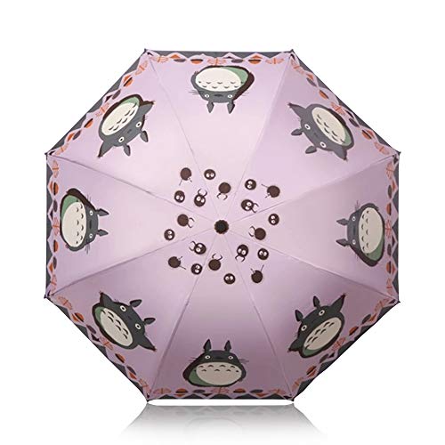 Finex­­ Fully Auto Open/Close Umbrella Totoro - Windproof - UltraSlim, Compact For Easy Carrying (Purple)