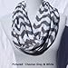 50/50 Cotton Poly Infinity Nursing / Breastfeeding Scarf (Stripes Black & Grey)