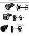 FIBO STEEL 3 Pairs Stainless Steel Black Stud Earrings for Men Women Hypoallergenic Mens Earrings Stud Set, Black Square Round Diamond CZ Stud Earrings Pierced 7mm