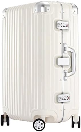 OCCA PC Aluminium Frame TSA Lock Spinner Wheels Travel Suitcase - White 29"