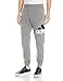 adidas Men's Tall Size Essentials Performance Logo Pants, Medium Grey Heather/White/White, Large