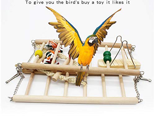 DENTRUN Parrot Playstand Bird Play Stand Cockatiel Playgroundï¼Œ Wood Gym Playpen Ladder Toysï¼Œ Exercise Large Parrots Ladders Playgym Electus Cockatoo Parakeet Conure Toy Climbing Tree