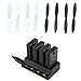 Rantow for Parrot MiniDrone 4-in-1 Battery Charger Hub + 4 Pairs Black White Propeller Props Blades Set, for Parrot Rolling Spider / Airborne Cargo / Airborne Night / Hydrofoil / Mambo / Swing