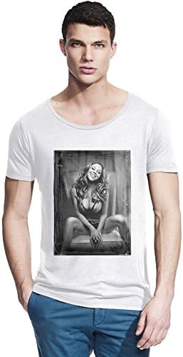 Mariah Carey Sexy Portrait Bamboo Wide Neck T-shirt