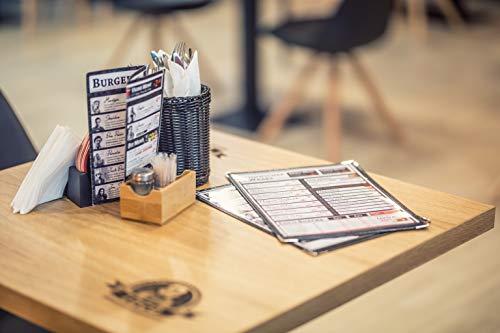 Set of 30 Menu Covers 8.5 x 11 - Pick The Right Menu Holders for Your Restaurant - Single Page Menu Sleeves Double View - Best Menu Books and Restaurant Supplies - Kitchen, Drink, Wine Menu Covers