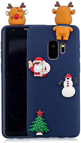 Samsung Galaxy S9 Plus Case, Flexible Soft TPU [Christmas Series] Three Dimensional 3D Silcone Slim Thin Candy Colors Bumper Extra Grip Case Anti-Scratch Full Edge Shockproof Protective Gel Cover Case