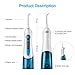 Electric Dental Water Flosser - Cordless Portable Oral Irrigator Rechargable with 3 Operation Modes and 4 Rotatable Jet Tips for Braces and Teeth Whitening