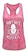 Tough Cookie's Women's Don't Hate Meditate Yoga Workout Burnout Tank Top (Large, Neon Pink)