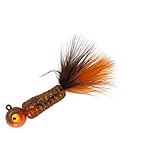 Lindy Fuzz-E Grub Jigs - Crawfish Orange - 2 in - 1/8 oz