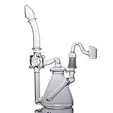 Gblog Clear Glass Beaker Recycler Double Chamber 14mm Joint