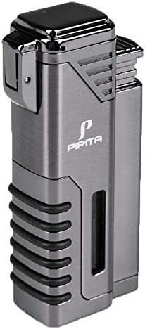 高い品質 Pipita 直噴ターボライターガスシガー 葉巻ライター バーナーフ 防風 注入式 キャンプ ジェットライター トーチ 火起こし ガスなし