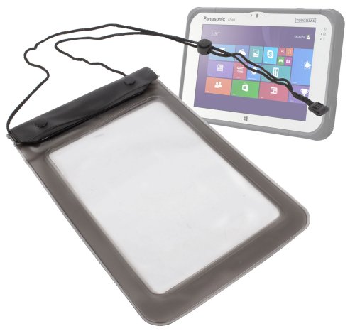 DURAGADGET Premium Black Water Proof All Purpose Bag Case with Neck Strap for The New Panasonic Toughpad FZ-M1 - Thumbnail 6