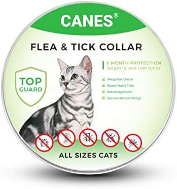 Canes Trade Flea and Tick Prevention for Dogs ans Cats, Natural and Hypoallergenic Flea and Tick Collar for Dogs and Cats, One Size Fits All, 8 Month Protection, Charity