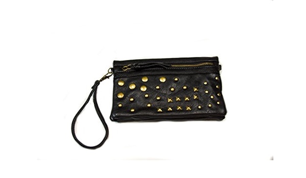 black studded clutch