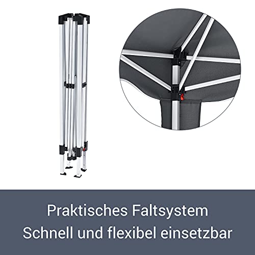 Juskys Faltpavillon Vivara 3x3 m — Pop-up Pavillon höhenverstellbar, UV50+ & wasserabweisend — Gartenzelt mit Tasche… – Bild 5