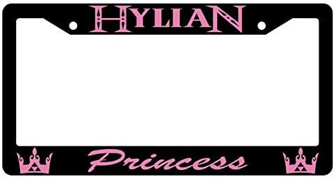 Hylian Princess Black Metal License Plate Frame Video Game Theme