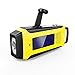 Esky Emergency Radios Hand Crank Solar Charge Radio Weather Radio AM/FM/NOAA Radio with 2000mAh Rechargeable Battery,3W Flashlight and Loudly Alarm（Yellow） ES-CR03 (ESCR03)