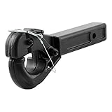 CURT 48004 Pintle Hook for 2-Inch Hitch Receiver, 20,000 lbs. Fits 2-1/2-Inch Lunette Ring
