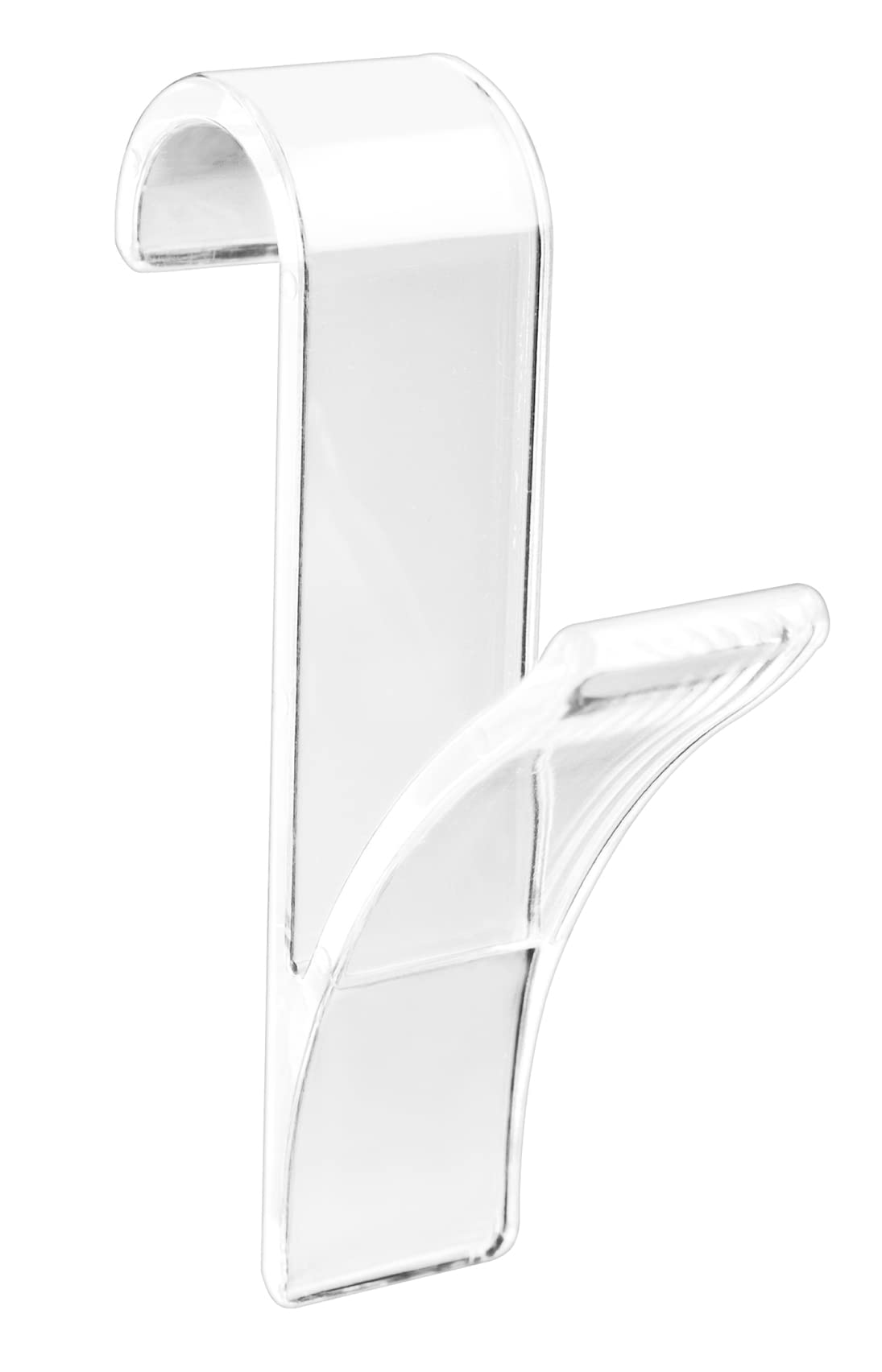 WENKO 8197500 Towel Hooks for radiators Transparent - set of 6, Polystyrene, 2.5 x 10.5 x 7 cm, Transparent