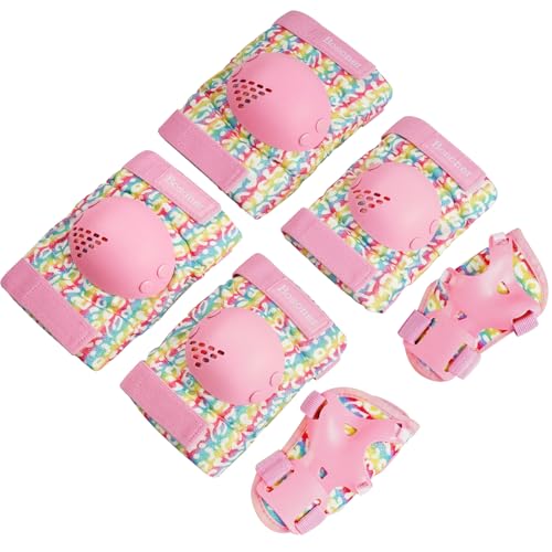 BOSONER Knieschoner Kinder Schoner Inliner Protektoren 6er Set Schützer Inliner Inline Skates Knie Und Ellenbogenschützer Schutzausrüstung Knieschütze