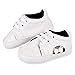 Fairy Season Toddler Prewalker Football Lace Up Sneaker Breathable PU Leather Trainers Shoes (3-6 months, Black)