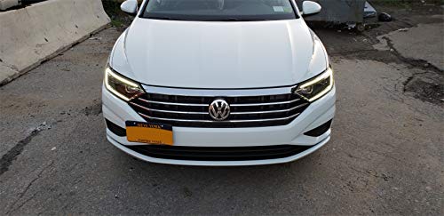 GMG Motorsports NO Holes License Plate Bracket Kit for VW Jetta 2019 - Present Models Including GLI (7th Gen) No Drill Tow Hook License Plate Mount