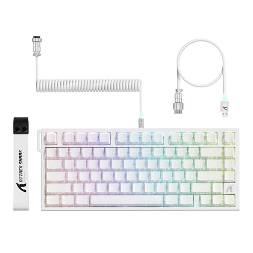 ATTACK SHARK R82 Kabelgebundenes 75 % Gaming‑Keyboard, Magnet-Schalter, 8K Hz, Ultra-Präzision 0,005 mm RT, RGB‑Hintergrundbeleuchtung, QWERTY, Schall
