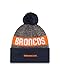 New Era NFL Denver Broncos 2016 Reverse Team Color Sport Knit Beanie, One Size, Blue/Gray