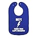 Mashed Clothing Unisex-Baby Hey! Turn This Cape Around Funny Superhero PREMIUM 2-Ply Snap Baby Bib (Royal)
