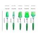 Startostar Silicone Spatula Set Easy Flex Heat Resistant 3-Piece Silicone Spatulas and 2-Piece Silicone Brushes - Gift Box (Green)