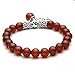 Jovivi 8MM Natural Red Agate Healing Point Tree Life Lucky Charm Stretch Bracelet