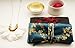 Red Blossom Jewelry Roll Clutch Large - Silk Brocade (Lotus Marine)
