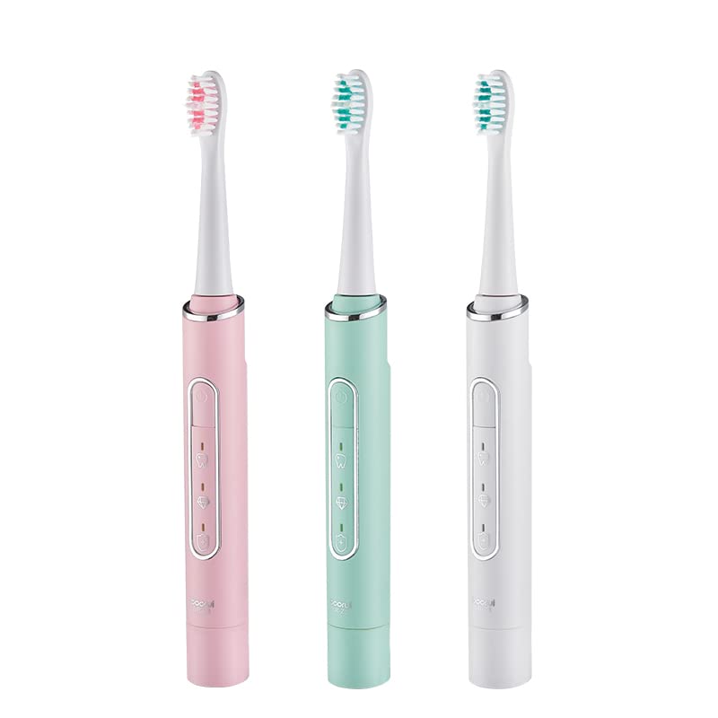 TOPBOMED Electric Toothbrush for Adults IPX7 Waterproof,Sonic Electric Toothbrush 6 Modes- Face-Washing Toothbrush (Green)