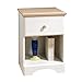 South Shore Summertime Collection Nightstand, Pure Black and Natural Maple