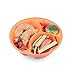 Glotoch 39 Ounce BPA Free Plastic Meal Prep Containers with Lids, 3 Compartment Lunch Box & Round Food Containers, Microwave & Freezer & Dishwasher Safe Containers & Bento Boxes, Orange, 10 Count