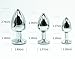 WJkuku 3 Pcs Jewelry Anal Plug Stainless Steel Metal Plated Plug Butt Fantasy Diamond Sex Toys Adult Products