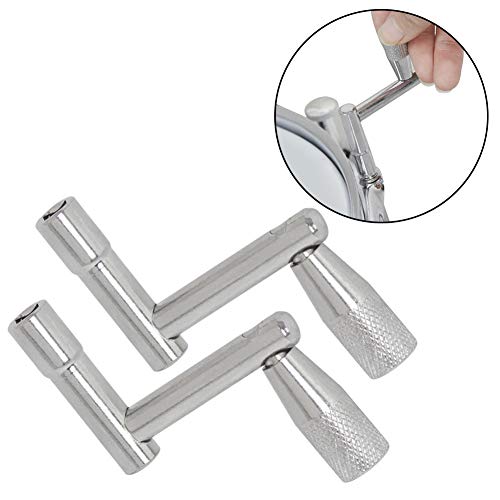 CACT CactusAngui 2Pcs Drum Key Professional Z Type Continuous Motion Speed Tuning Key for Universal Drums Silver