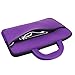 11.6-12.2 inch Laptop Tablet Sleeve, Evecase Ultra Portable Neoprene Zipper Carrying Case Bag with Accessory Pocket and Handle for MacBook Notebook Chromebook Ultrabook - Purple/Black Trim