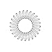 Kitsch Mega Spiral Hair Ties for Women - Waterproof Ponytail Holders | Stylish Phone Cord Hair Coils for Teens & Girls | Thick & Thin Hair, 4 Pc Clear