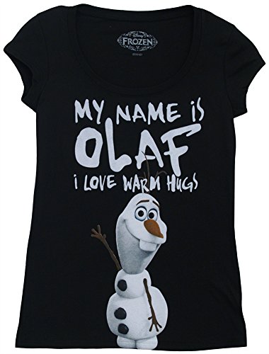 "MY NAME IS OLAF..." -- DISNEY FROZEN CROP SLEEVE FITTED JUNIORS T-SHIRT