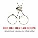 UMBRELLALABORATORY Steampunk Goggles Rave Glasses with Compass Design, Handcrafted Victorian Style, Double Ocular Loupe Gold-Clear