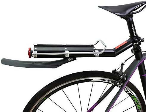 LINGMAI Bicycle Touring Carrier with Fender Broad,Frame-Mounted for Heavier Top & Side Loads Bike Cargo Rack Quick Release Height Adjustable Cycling Equipment