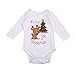 Imcute Inflant Unisex Baby Boys Girls First Christmas Cotton Deers Tree Christmas Romper Jumpsuit Outfit