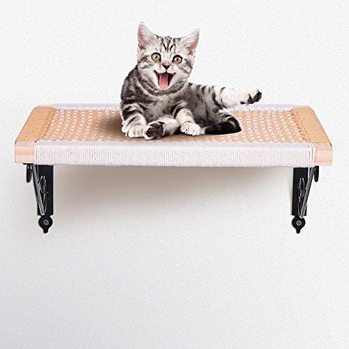 thumbnail image 2 of 2-Pack Cat Wall Shelves With Sisal Mat - 16x10 Inch Wooden Climbing Shelves For Indoor Cats 2 of 12