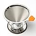 LeafLoveLife - Premium Pour Over Coffee Filter - Standard 1-to-4 Set Cup Stainless Steel, Ultra-Fine Double Mesh Paperless Dripper Cone with Silicone, Dishwasher Safe