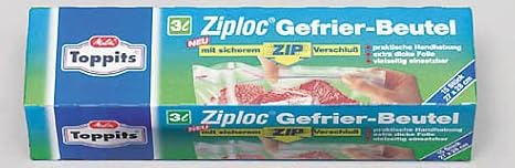Пакеты для заморажив продуктов Melitta toppits 3л*15шт с застежкой ziploc (4006508176571)