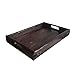 JPCRAFT Simply Espresso Brown Rectangle Wooden Serving Tray, 15.7 by 11-Inch