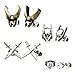 Thor Loki Stud Earrings - Marvel Comics Stainless Steel Artwork, Set of 4